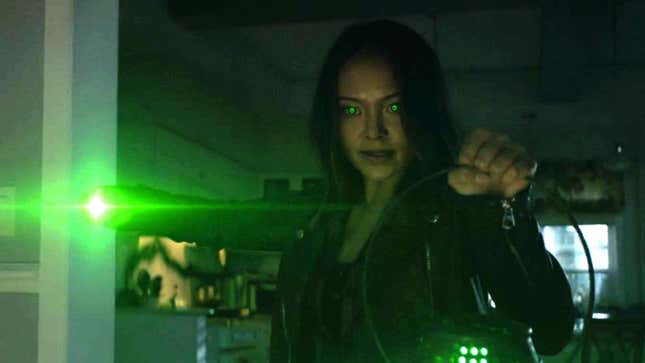 Ysa Penarejo stars as Jade, daughter of Green Lantern Alan Scott, on season 2 of Stargirl. She's wielding a power ring and his old lantern.
