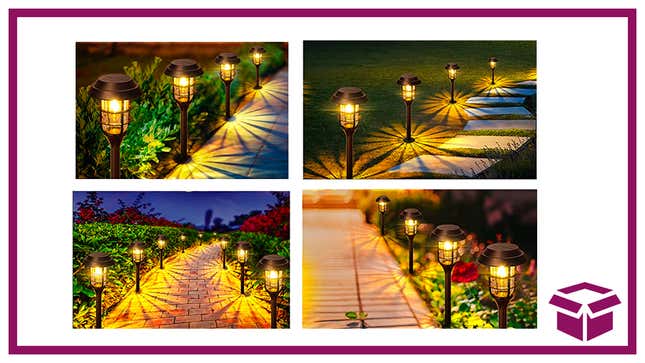 Amazon’s choice: These solar pathway lights are weather resistant.