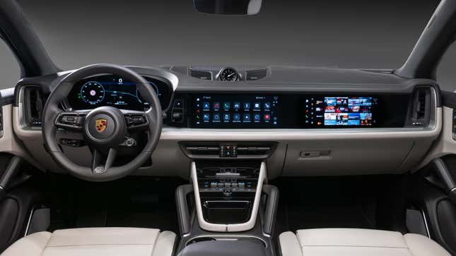 Image for article titled The 2024 Porsche Cayenne Gives Everyone Up Front a Screen