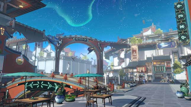 A Chinese inspired city in Star Rail.