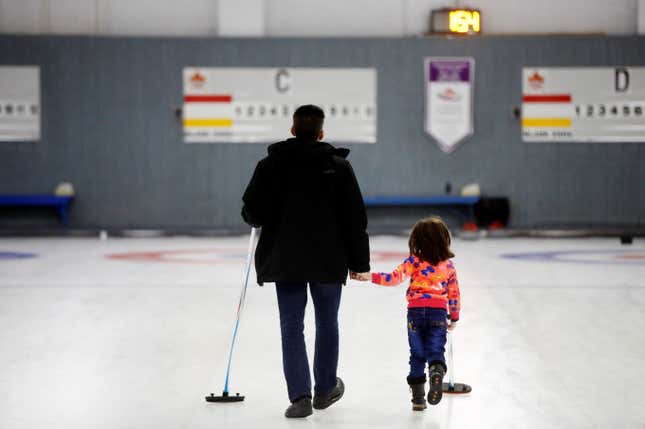 A father and daughter from Syria. (Reuters/Mark Blinch)