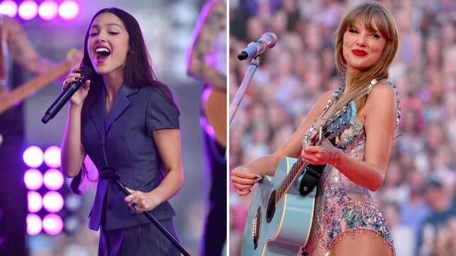 Image for article titled Olivia Rodrigo Says There&#39;s No ‘Beef’ With Taylor Swift, Blames ‘Twitter Conspiracy Theories’