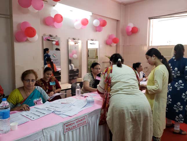 Voters are checked-in.