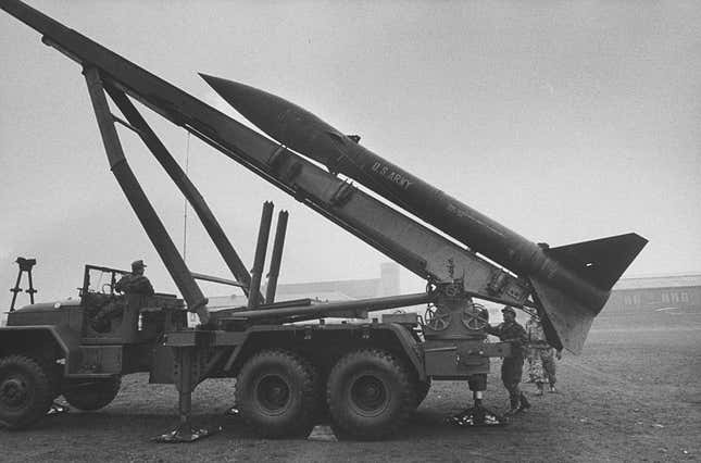 Honest John battlefield missile.