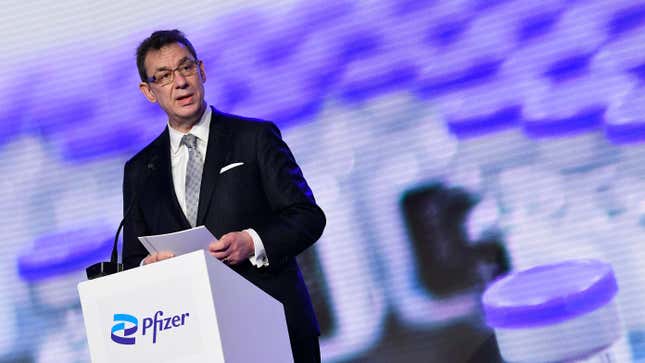Pfizer CEO Albert Bourla in Puurs, Belgium on April 23, 2021.