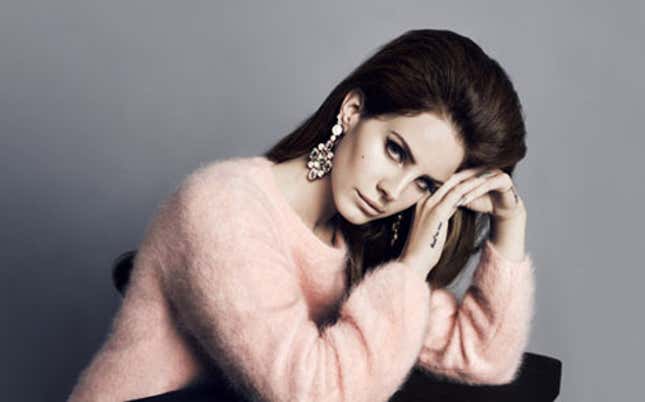 Lana del Rey models for H&amp;M in an angora sweater.