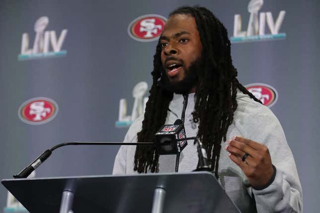 Image for article titled Richard Sherman Arrested for &#39;Burglary Domestic Violence,&#39; Denied Bail: Report
