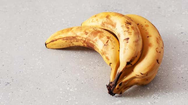 bananas lying on their side