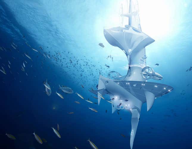 The SeaOrbiter, currently under construction.