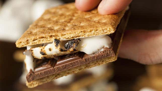 S'mores being held in hand