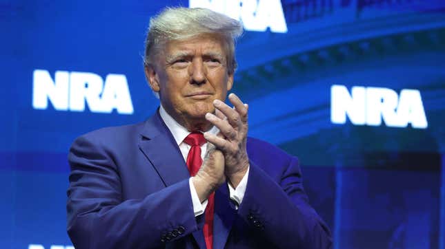 Image for article titled Donald Trump Blames Trans People, Weed for Mass Shootings at NRA Conference