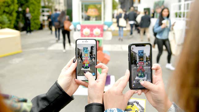 Snapchat’s augmented reality filters are a major draw for users of the social media app.