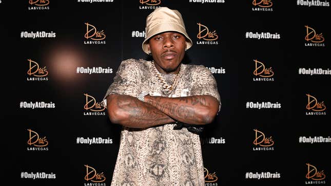  DaBaby arrives at Drai’s Nightclub for Pro Bowl weekend on February 05, 2022 in Las Vegas, Nevada.