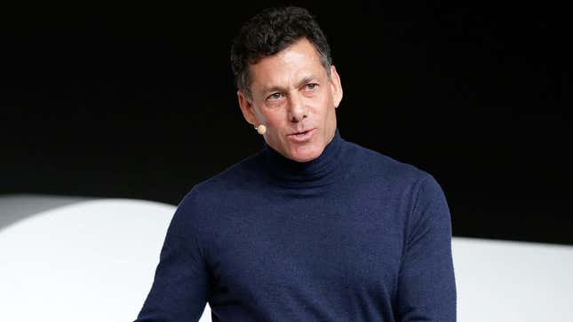 A photo of Strauss Zelnick speaking on stage. 