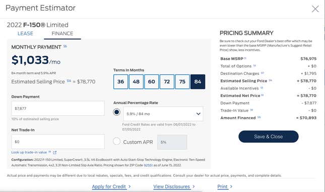 Mind you, this price is with no options.