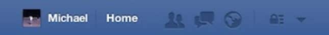 Here's how Facebook's notification icon appears in the Eastern Hemisphere.