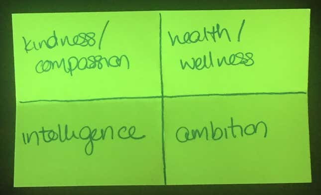 Image for article titled A simple exercise for getting your priorities straight: Forget about work and relationships