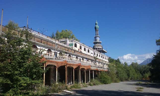 Consonno’s minaret today.
