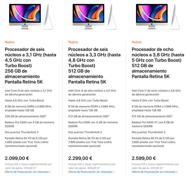 Imagen para el artículo titulado Apple anuncia un nuevo iMac, la muerte de Fusion Drive y su primera webcam 1080p