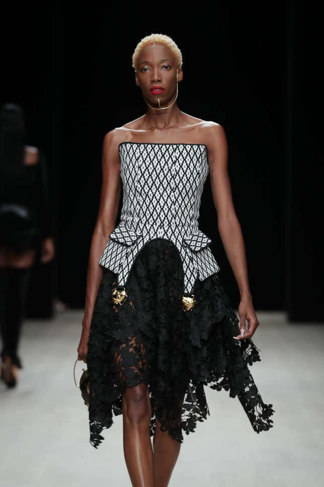 A model on a runway.