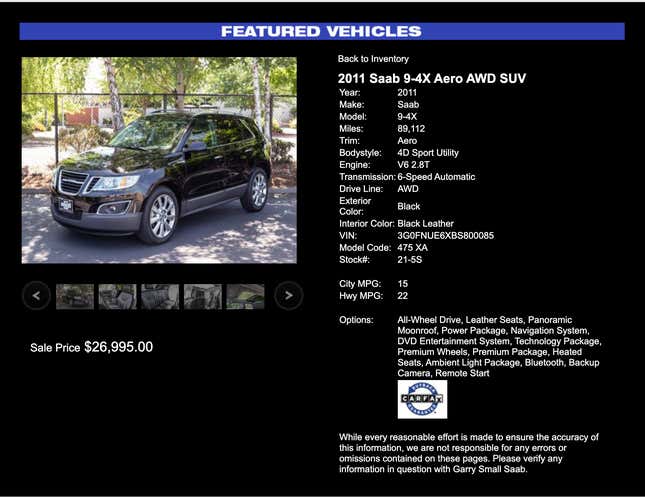Image for article titled Someone Has Been Trying To Sell This Saab 9-4X For Over Two Years