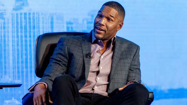 Michael Strahan on stage during the 2021 Black Entrepreneurs Day at The Apollo Theater on October 06, 2021 in New York City.