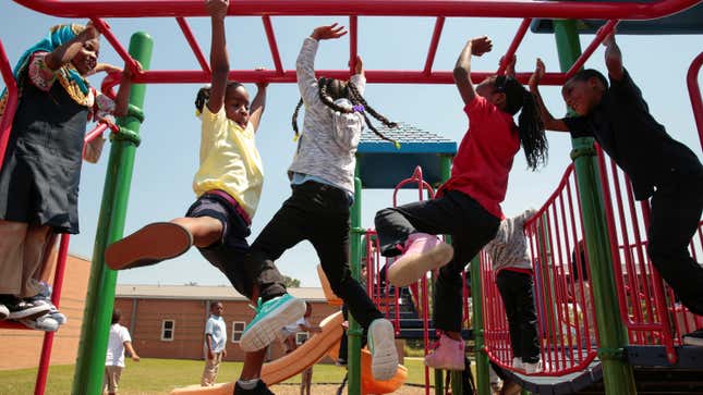 Children play during recess