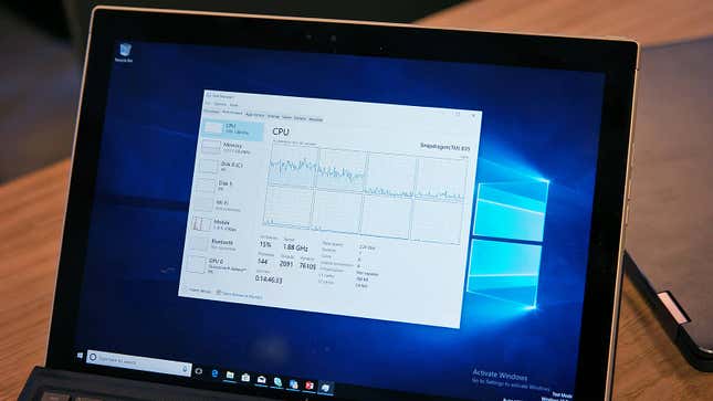 The traditional Windows 10 Task Manager looks a little different, but normal use feels almost exactly the same. (Image: Sam Rutherford/Gizmodo)