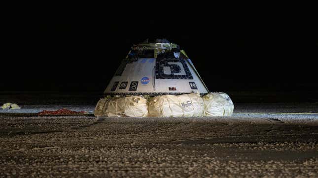 The Boeing CST-100 Starliner following its failed test last year.