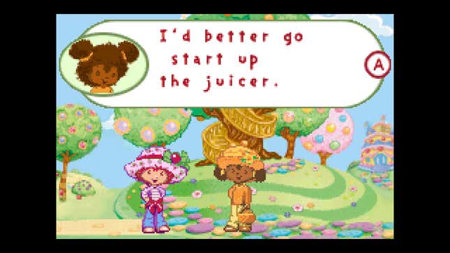 A screenshot from Strawberry Shortcake for the Game Boy Advance.