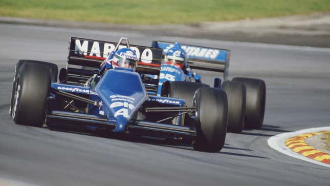 Ivan Capelli of Italy drives the Tyrrell Racing Tyrrell 014 Renault V6T F1 car. 
