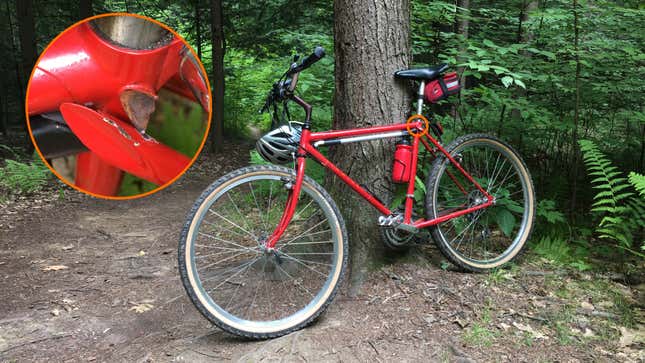 Image for article titled I Finally Took My Horrible Old Schwinn On Some Trails And It Instantly Exploded