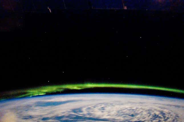 Image for article titled What the Northern and Southern lights look like from space