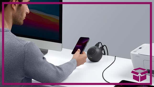 Make this iPhone-compatible magnetic charging station your new desktop accessory.
