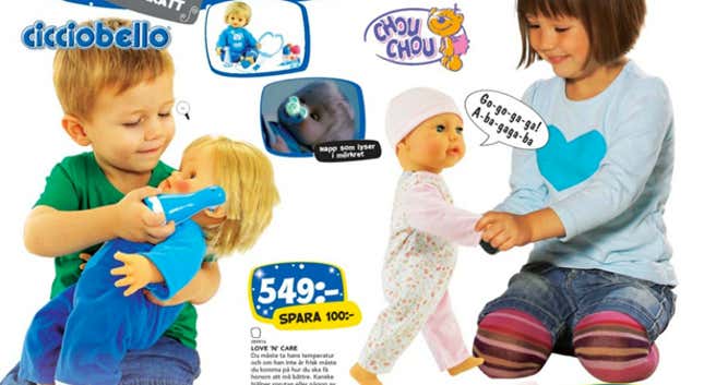 After being reprimanded by a Swedish regulatory group, Top-Toy, one of the largest toy companies in Europe, now displays gender-neutral ads in its Christmas catalog.