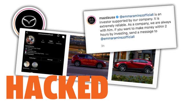 Image for article titled Mazda&#39;s Instagram Account Has Been Hacked
