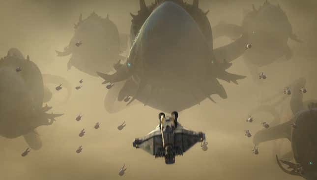 Image for article titled Yes, The Mandalorian Did Just Drop a Literally Giant Rebels Easter Egg