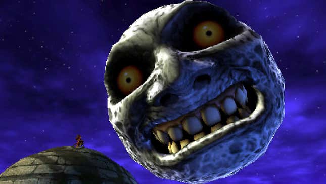 An image of Skull Kid staring at the moon, which will crash into Termina in three days time.