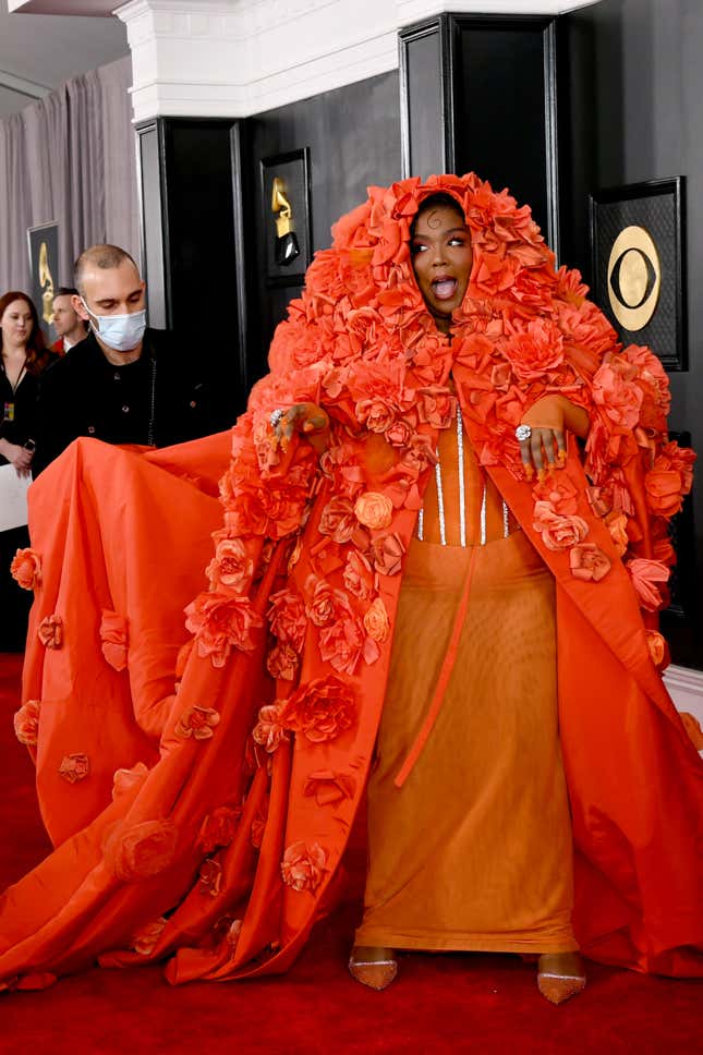 LOS ANGELES, CALIFORNIA - FEBRUARY 05: Lizzo attends the 65th GRAMMY Awards on February 05, 2023 in Los Angeles, California.