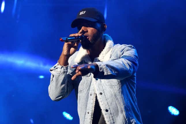Bryson Tiller performs onstage at night two of the STAPLES Center Concert, presented by Coca-Cola, during the 2017 BET Experience at LA Live on June 23, 2017 in Los Angeles, California. 