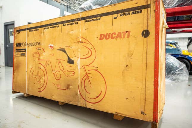 Image for article titled One of the Hottest Ducatis Ever has Been Trapped in This Crate for 20 Years