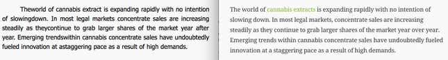 Delhi Police press release (left) and Leafly (right).