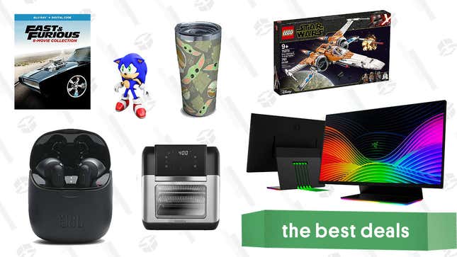 Image for article titled Friday&#39;s Best Deals: Razer Raptor 27&quot; Monitor, JBL Earbuds, Xbox Game Pass Ultimate, LEGO Star Wars X-Wing, Insignia Air Fryer, Fast &amp; Furious Blu-ray Collection, and More