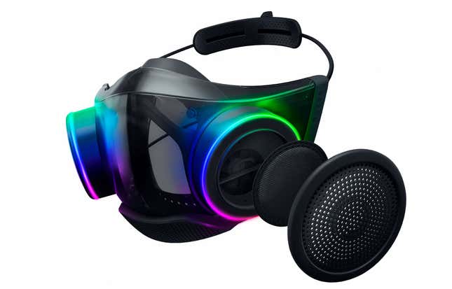 Razer’s Zephyr Is A $100 High-Tech Covid Mask With RGB Lighting