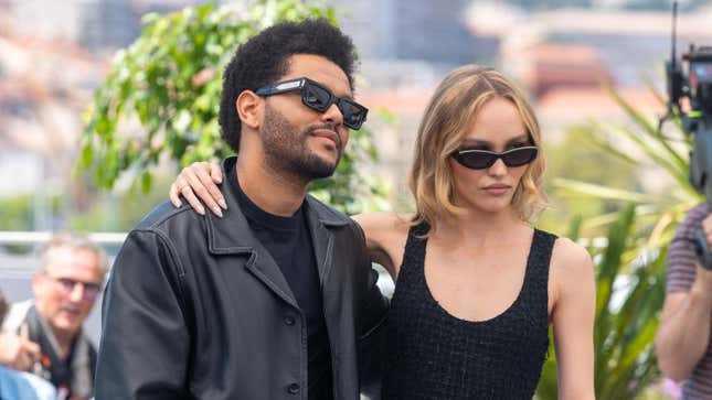 Abel ‘The Weeknd’ Tesfaye and Lily-Rose Depp attend “The Idol” photocall at the 76th annual Cannes film festival at Palais des Festivals on May 23, 2023 in Cannes, France.