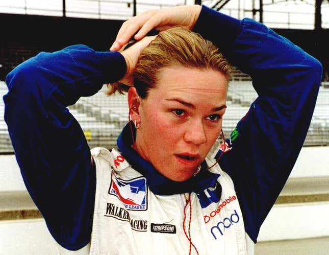 Sarah Fisher during practice for the 2001 Indianapolis 500
