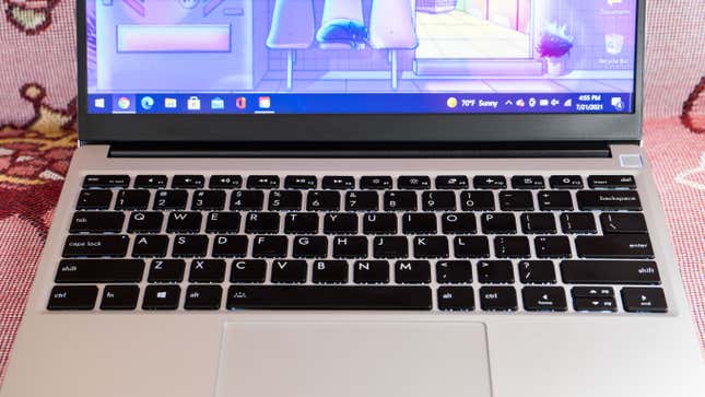A photo of the Framework laptop's keyboard