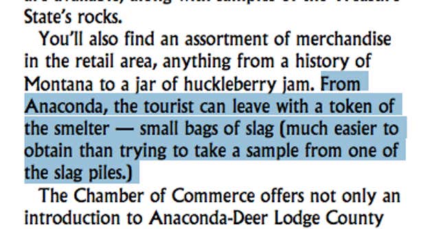 There it is, right in the town brochure.