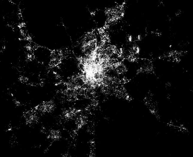 Image for article titled Marvelous footprints of world cities revealed by Foursquare check-ins