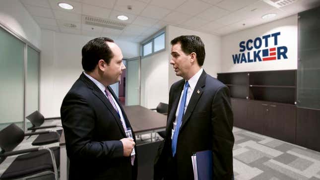 Walker reportedly couldn’t even fit into the “charismatic presence who has a way with words” persona that his campaign manager laid out for him.